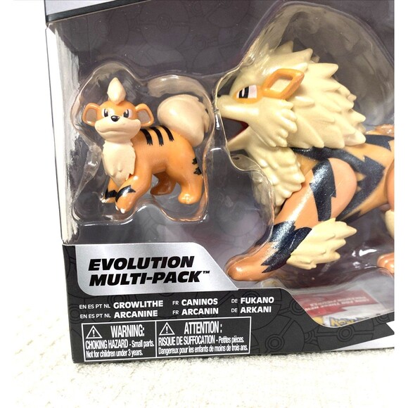 Pokemon Select Evolution Multipack Growlithe and Arcanine Battle Figures Orange - Picture 5 of 10
